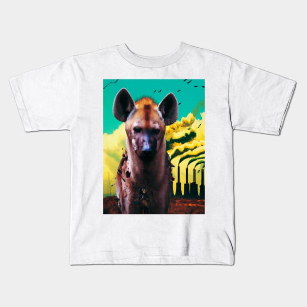 Hyenax Kids T-Shirt by Farbitroid